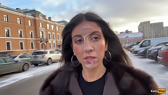 A Chance Encounter Leads To A Public Handjob And Facial In The Parking Lot